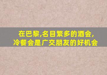 在巴黎,名目繁多的酒会,冷餐会是广交朋友的好机会