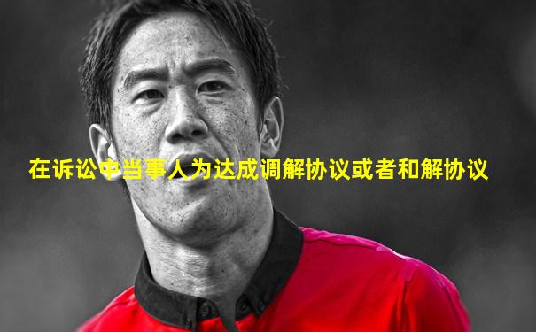 在诉讼中当事人为达成调解协议或者和解协议