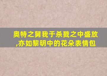 奥特之舅我于杀戮之中盛放,亦如黎明中的花朵表情包