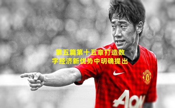 第五篇第十五章打造数字经济新优势中明确提出