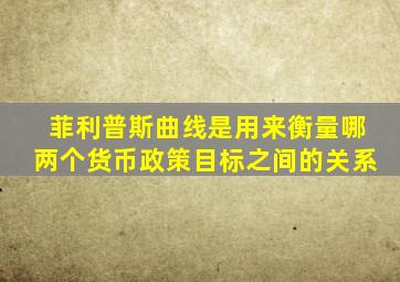 菲利普斯曲线是用来衡量哪两个货币政策目标之间的关系