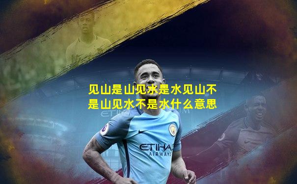 见山是山见水是水见山不是山见水不是水什么意思